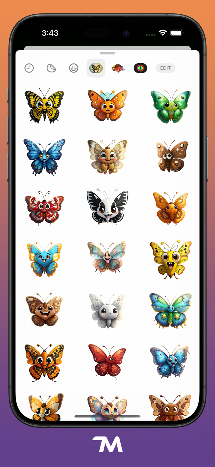 Fluttery Butterflies Stickers