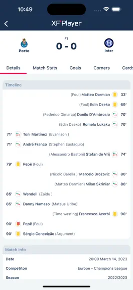 Game screenshot XFPlayer Football Player Stats apk