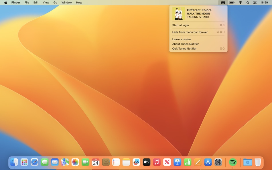#1. Tunes Notifier (macOS) 由: Jules Coynel