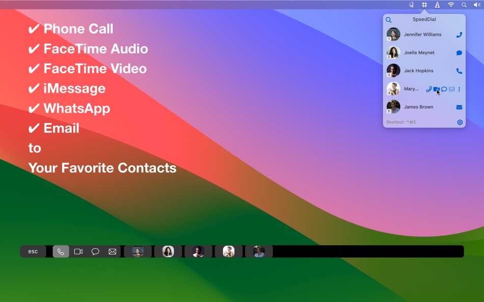 SpeedDial - Menu Bar Contacts - 3.9.5 - (macOS)