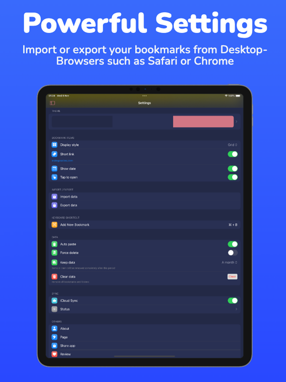 Bookmark Manager: Bookmarkify iPad screenshot 5 - Productivity app