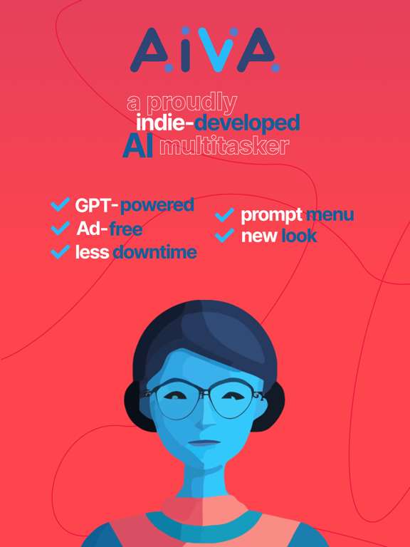 Aiva: AI Virtual Assistant iPad screenshot 1 - Productivity app