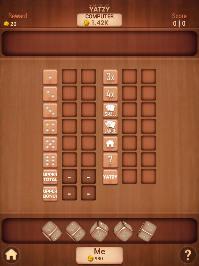 Yatzy Classic Dice Board Game