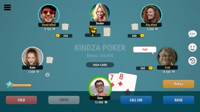 Kindza Poker - Texas Holdem Screenshot