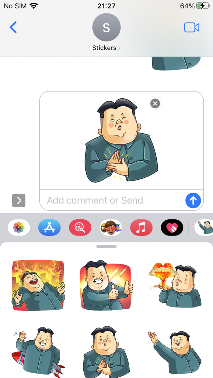 Mr Kim Emoji Funny Stickers