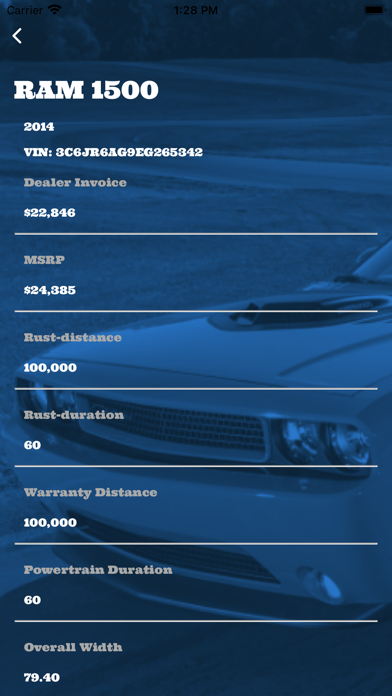 OEM Mopar Parts Screenshot