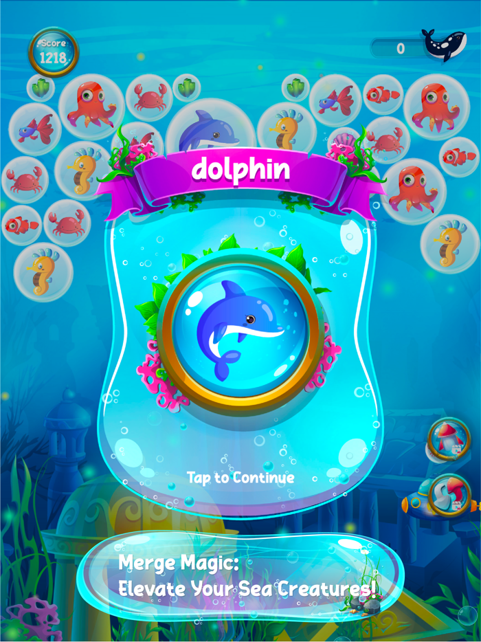 Merge Bubble Blast Whale Games