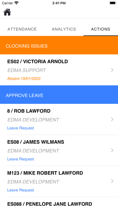 EDMA Management Screenshot