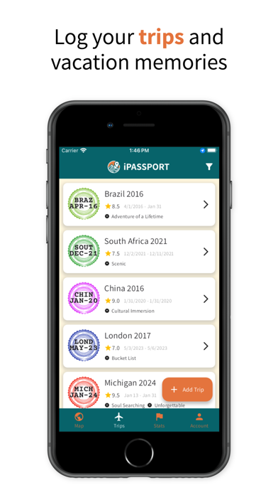 iPassport: Trip Logs Screenshot
