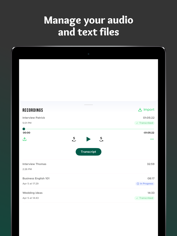 Transcribe Voice Notes to Text