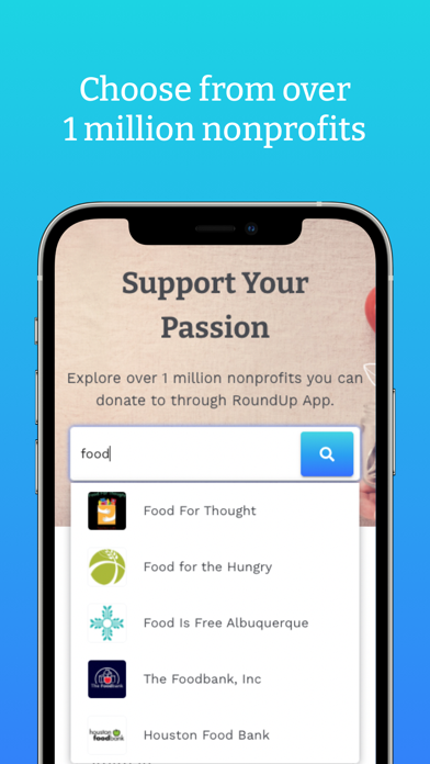RoundUp App: Donate Change Screenshot