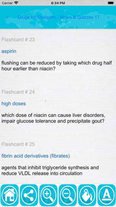 Cardiology Pharmacology Review Screenshot