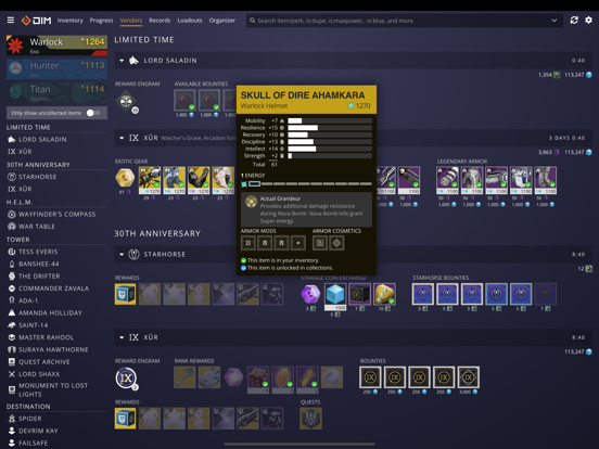 Destiny Item Manager screenshot 2