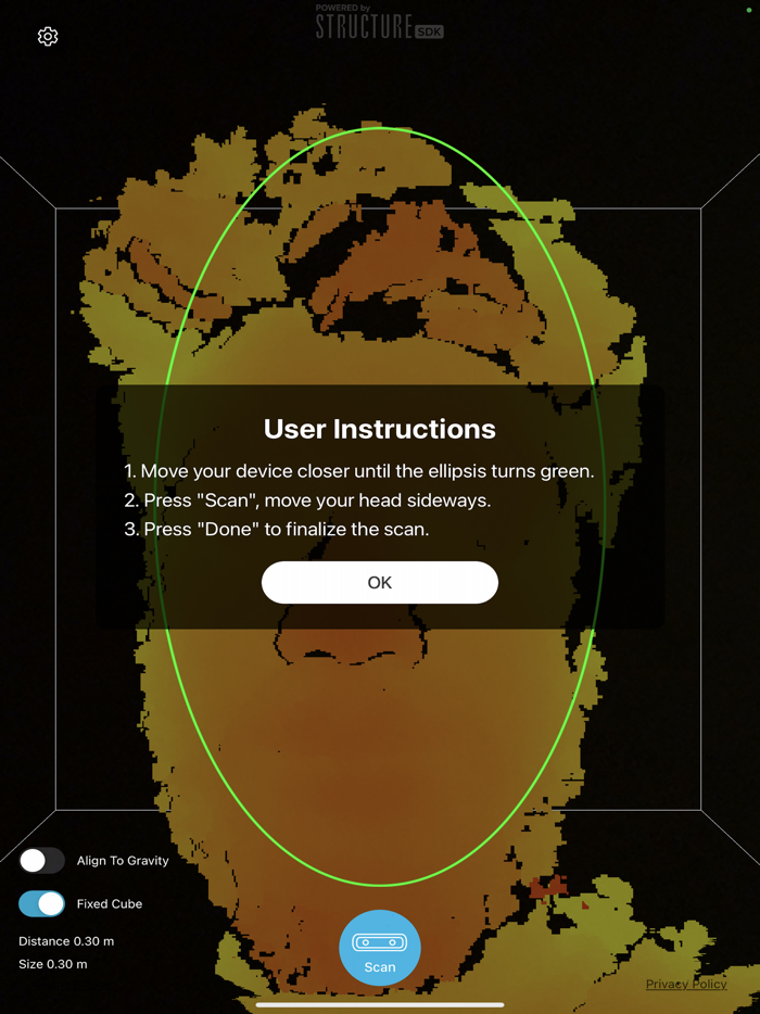 3DFaceScan - Structure SDK