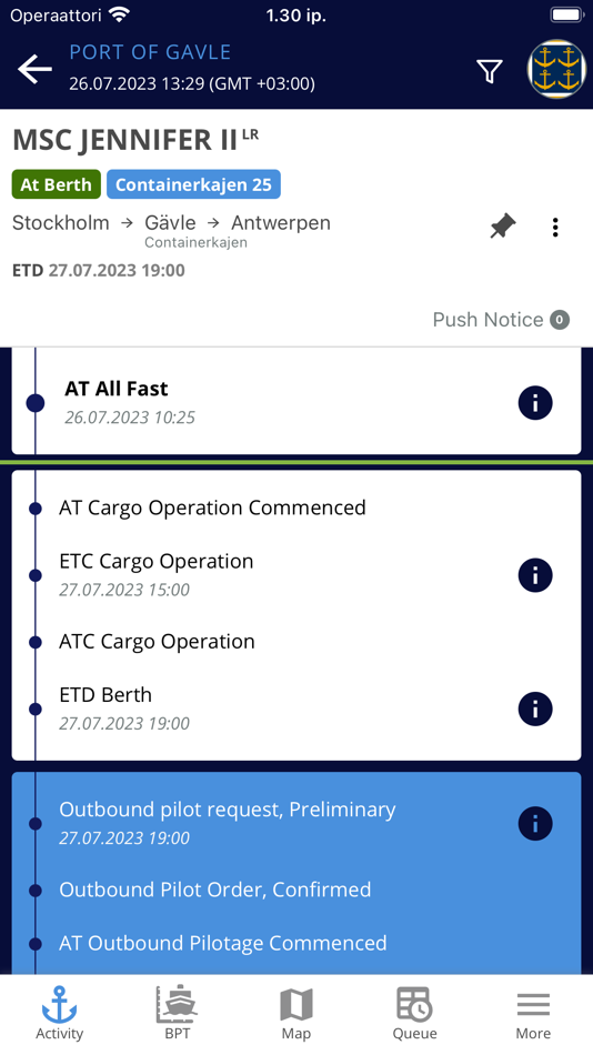 #6. Port Activity App (iOS) 由: Liikenteenohjausyhtio Fintraffic Oy