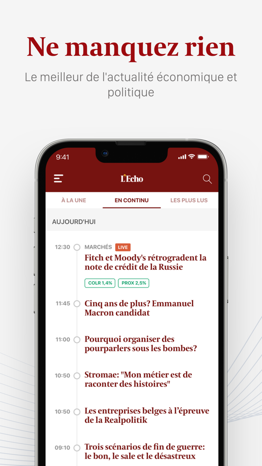 #3. L'Echo (iOS) By: Mediafin