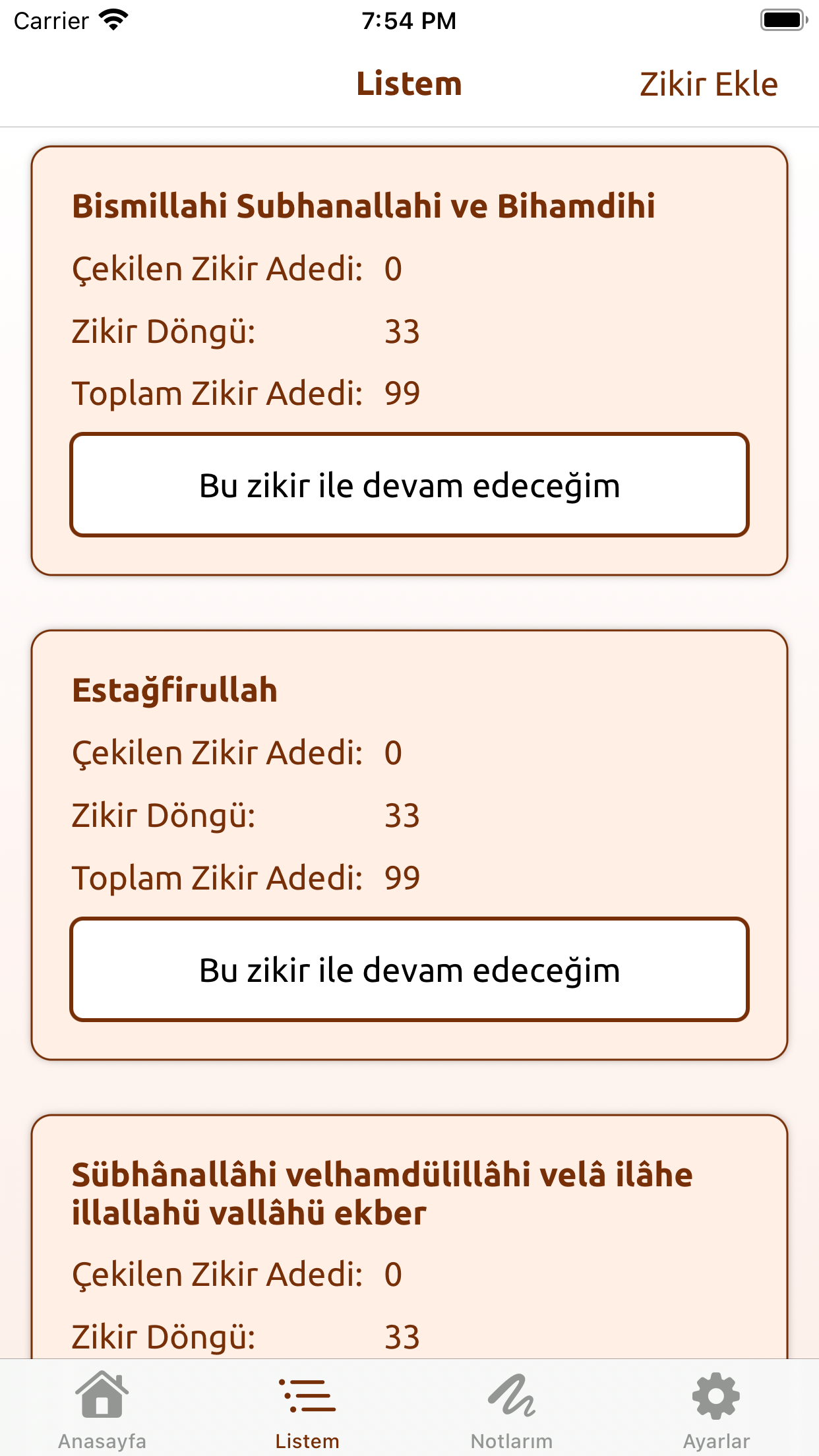 Cep Zikirmatik