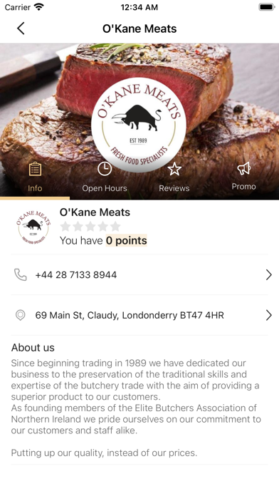 O'Kane Meats Screenshot