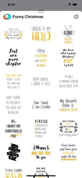 Game screenshot Christmas Funny Quotes Sticker apk