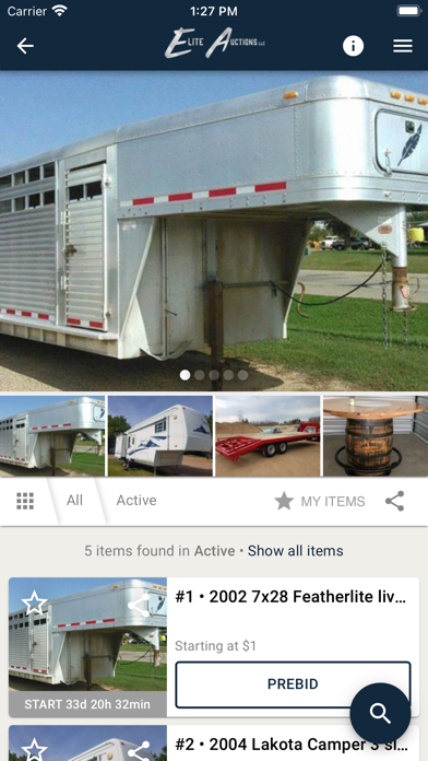 Elite Auctions LLC Screenshot