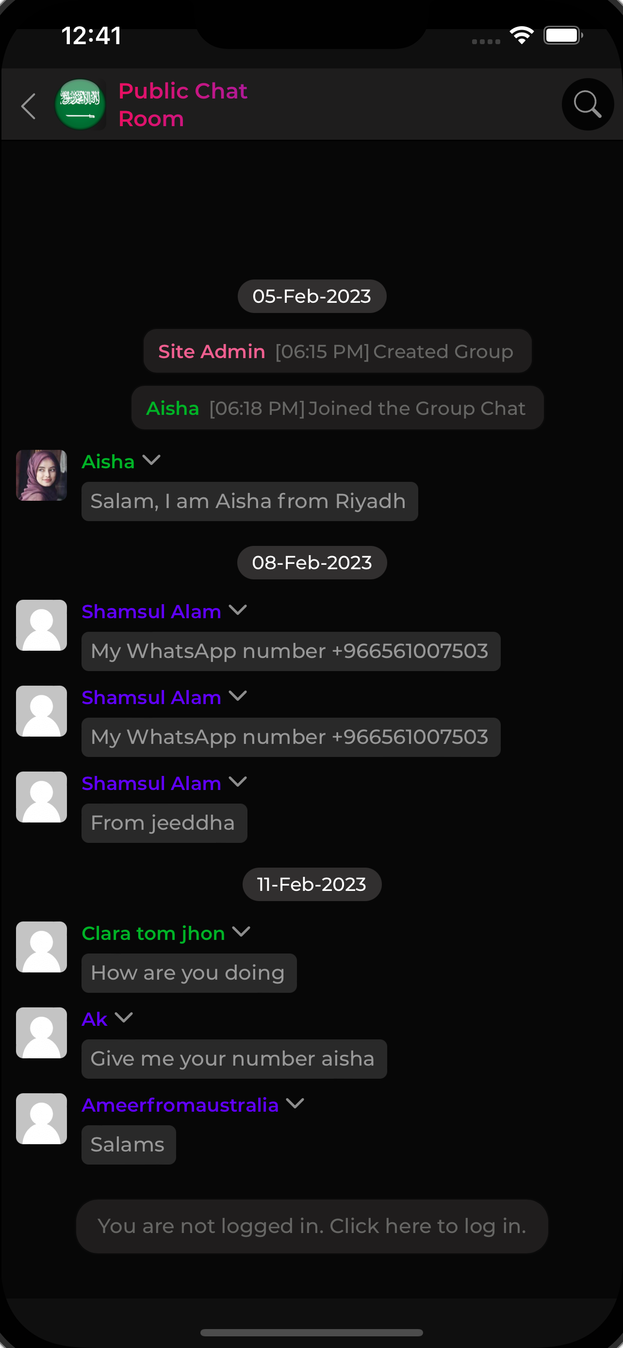 Saudi Chat Room
