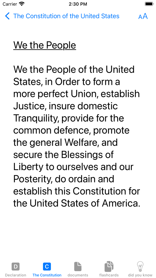 #5. Did You Know: US Constitution (iOS) By: Sigma Sky, LLC