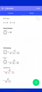 Binomial Coefficient PRO screenshot #5 for iPhone