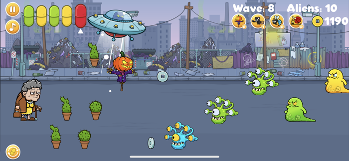 Granny Pills Defend Cactuses