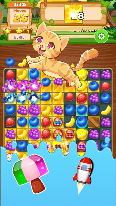 Shiro Sweet Fruit Match 3 Game Screenshot