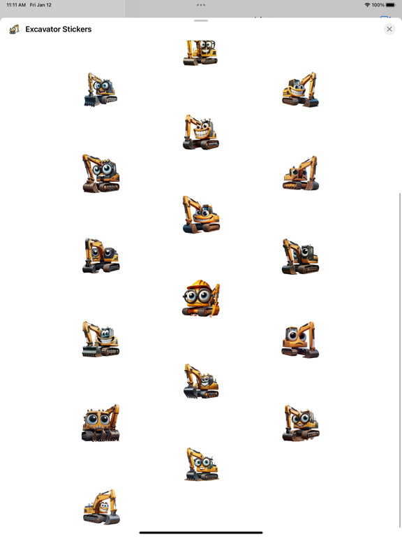Screenshot #5 pour Excavator Stickers