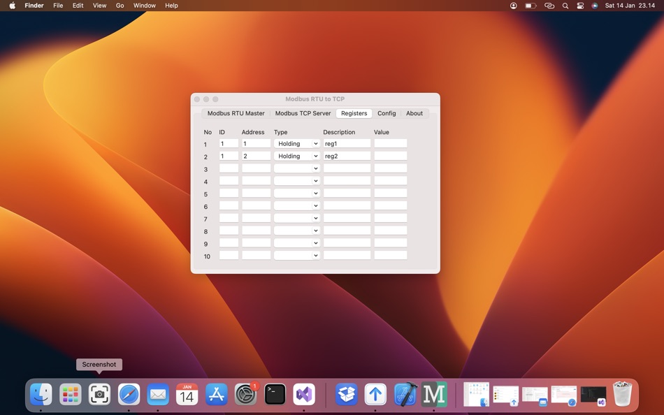 #3. Modbus RTU to TCP (macOS) By: Nor Ci