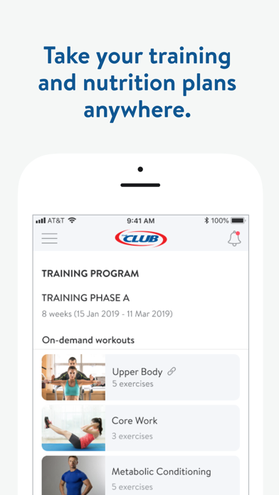 The CLUB Health and Fitness Screenshot