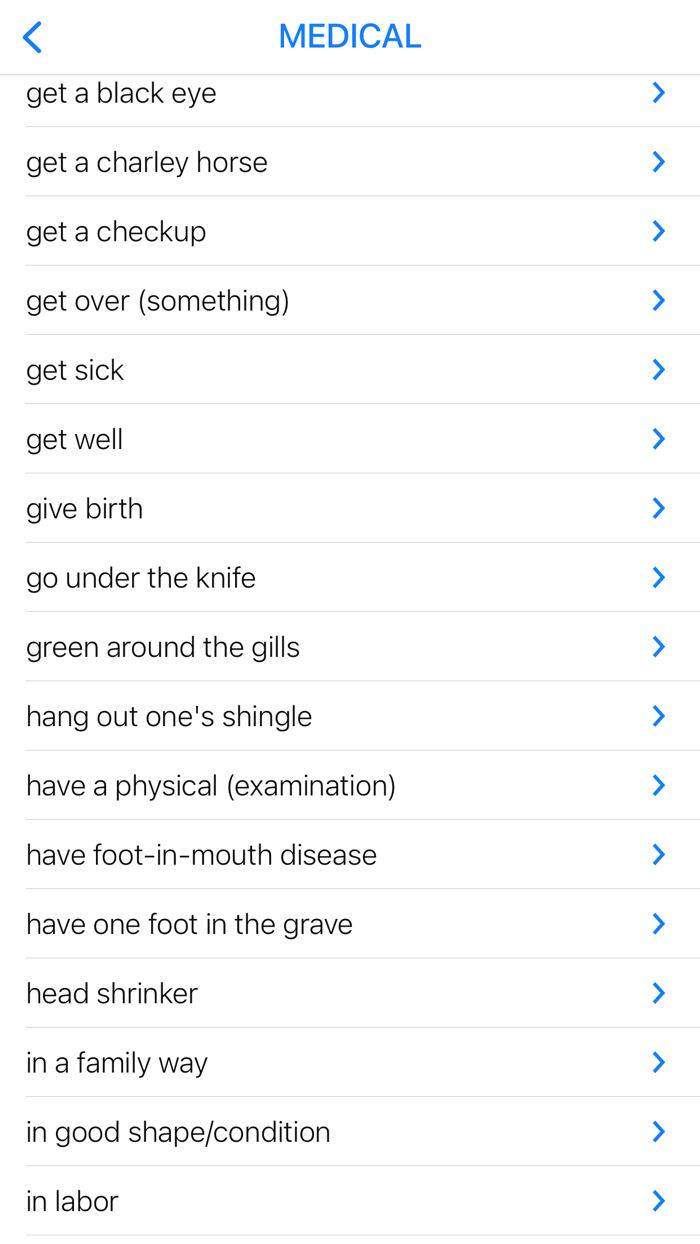 Business and Medical idioms