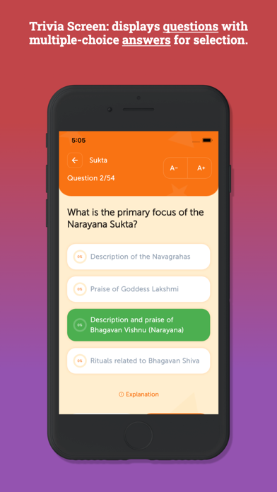 Vedic Trivia Screenshot