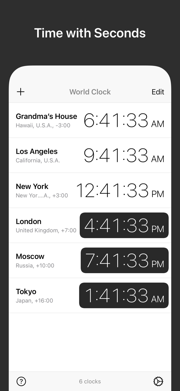 World Clock Time Zone Widgets