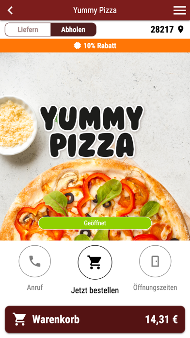 Yummy Pizza Lieferservice Screenshot