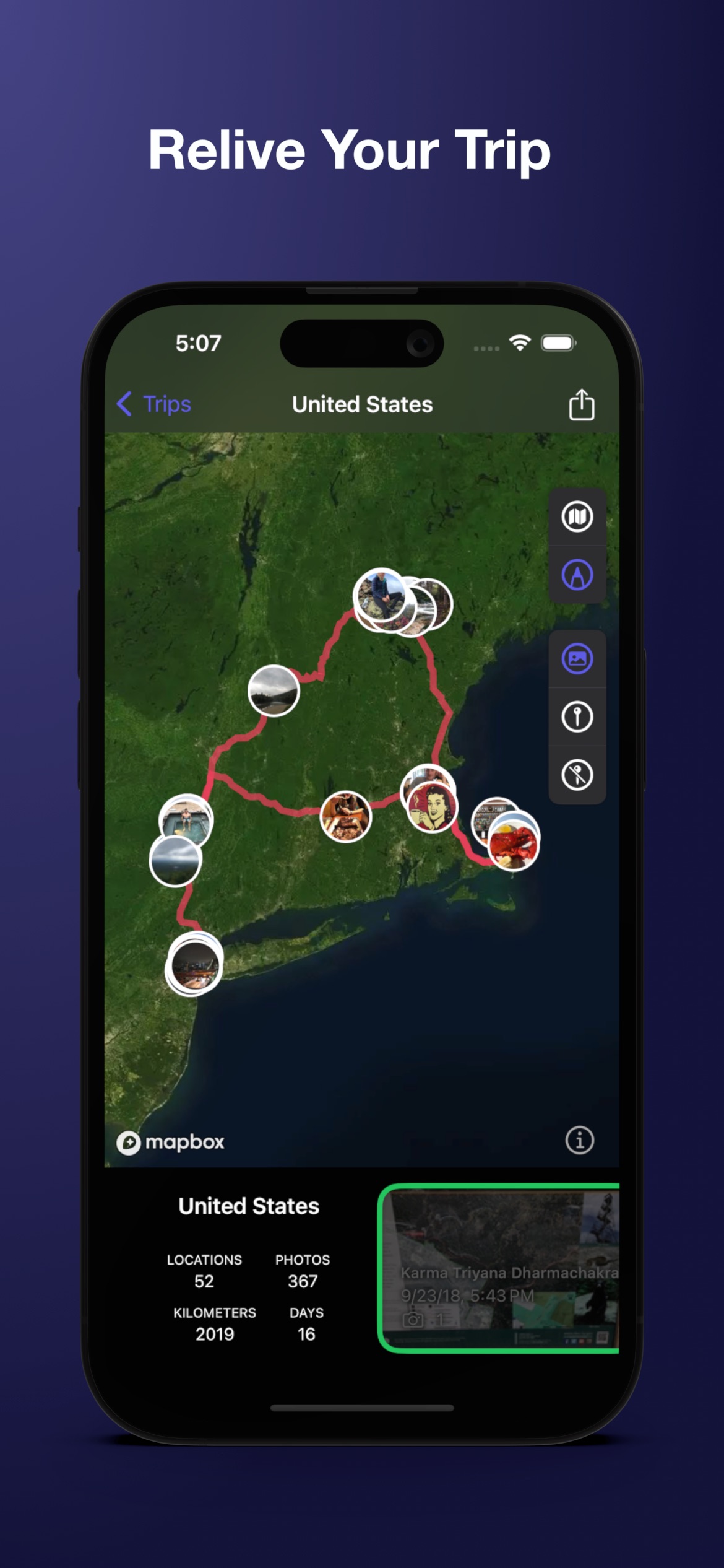 Screenshot do app Photo Route - Map Your Photos