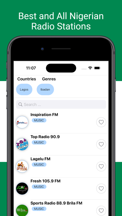 Nigeria Radio Stations / News Screenshot