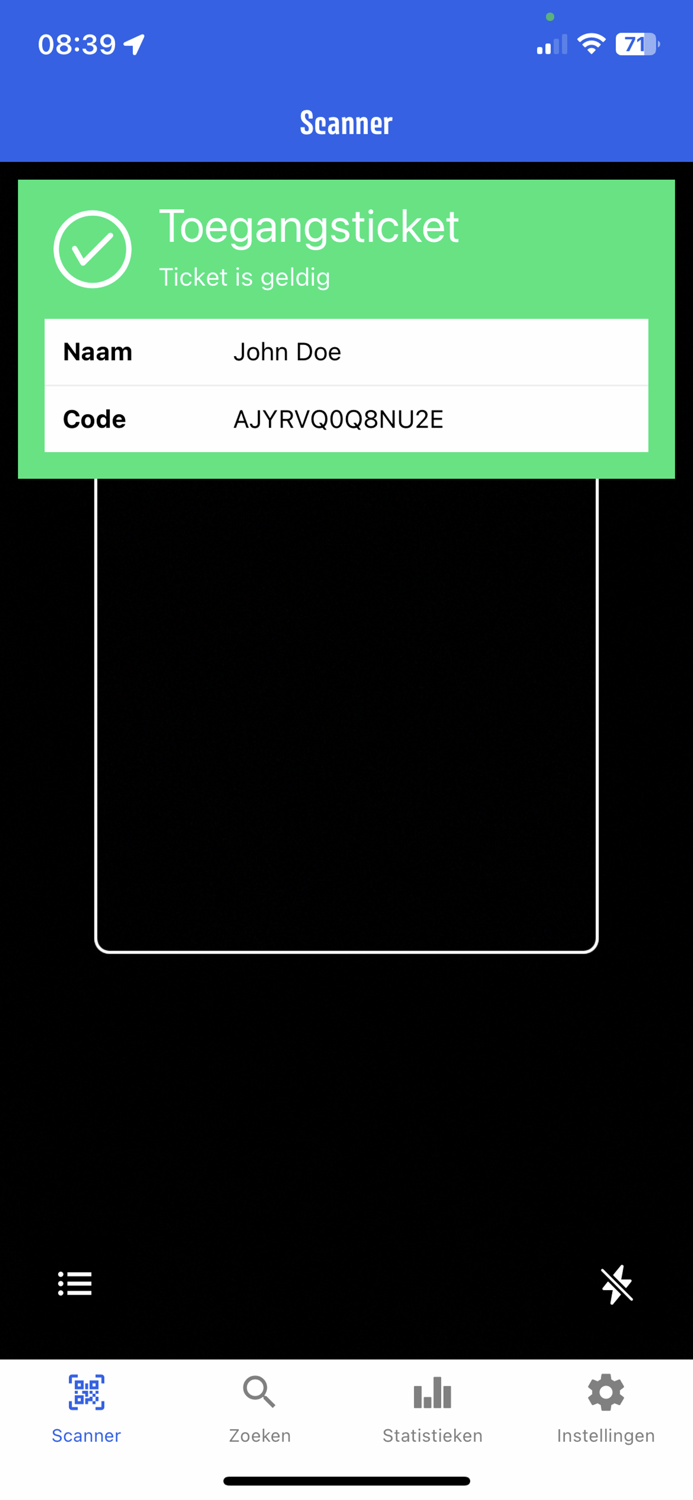 mijnetickets.nl scanner