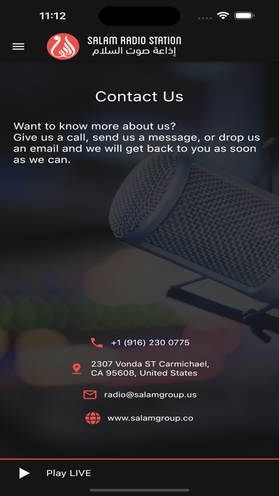 Salam Radio Station Screenshot