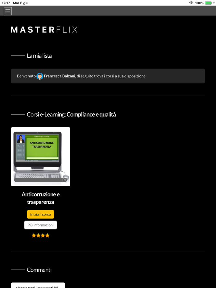 MASTERFLIX - Corsi on demand