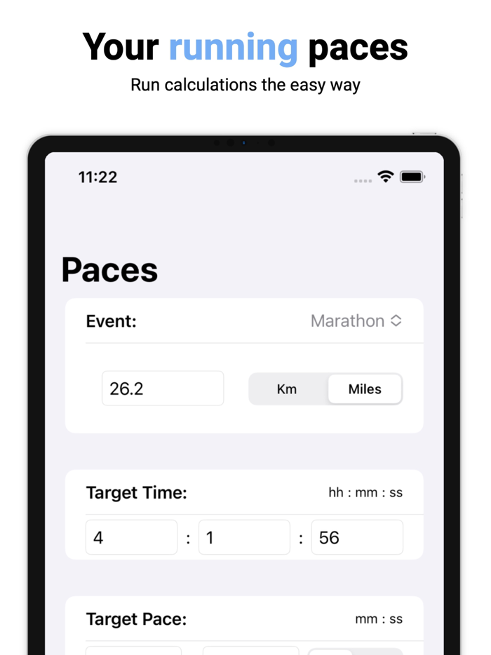 Run Pace Calc