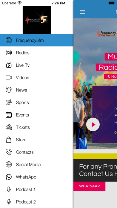 Frequency5Fm Radio and TV Screenshot