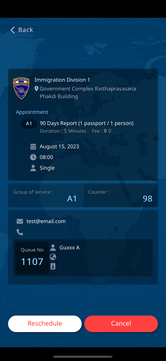 Immigration Online Booking