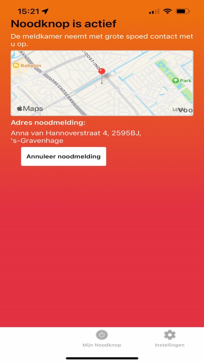 Noodknop App