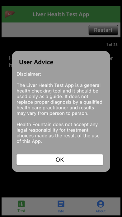 Liver Health Test App Screenshot