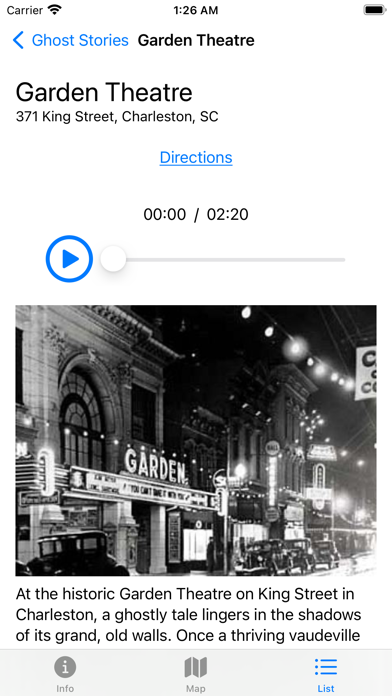 Spirits of Charleston iPhone screenshot 3 - Travel app