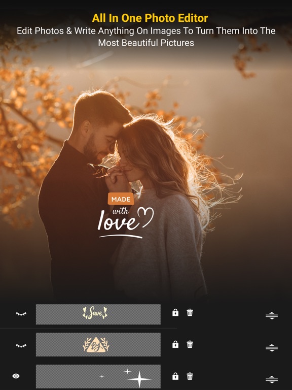 Photo Editor & Text Art iPad screenshot 5 - Photo & Video app