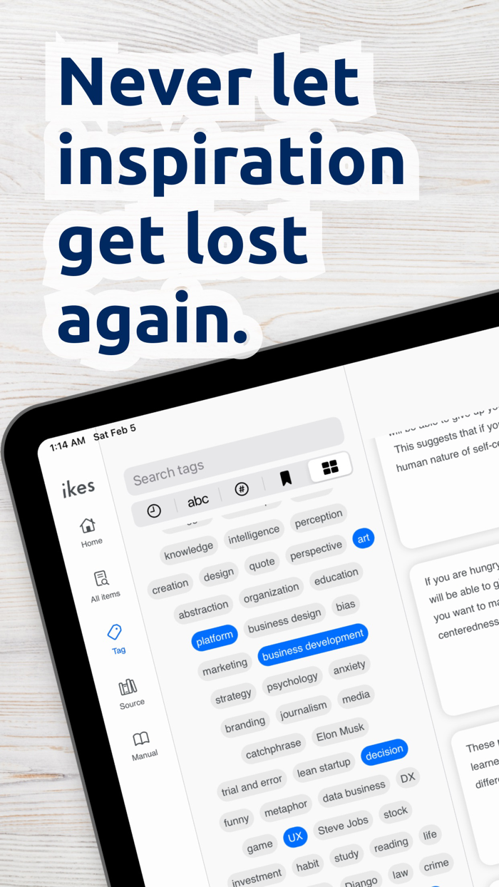 Ikes idea note management