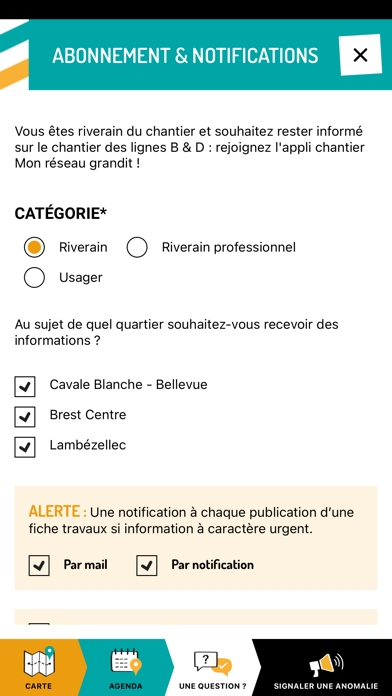 Appli Infos Chantier Screenshot